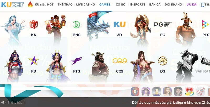 Hệ sinh thái game cược đa dạng của kubet